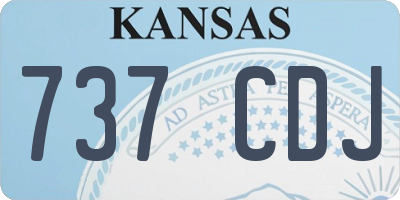 KS license plate 737CDJ