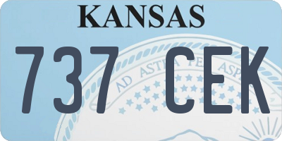 KS license plate 737CEK