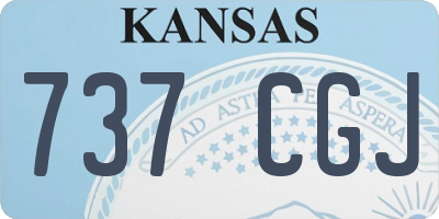KS license plate 737CGJ