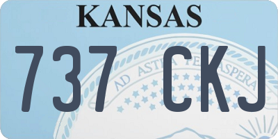 KS license plate 737CKJ