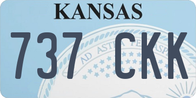 KS license plate 737CKK