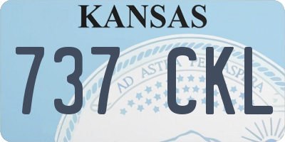 KS license plate 737CKL