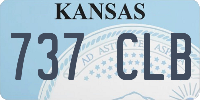 KS license plate 737CLB