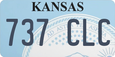 KS license plate 737CLC