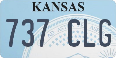 KS license plate 737CLG