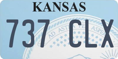 KS license plate 737CLX