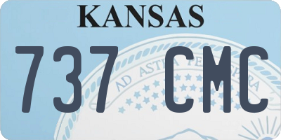 KS license plate 737CMC