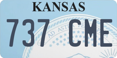 KS license plate 737CME