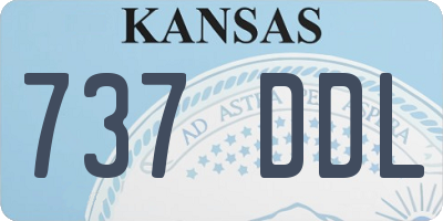 KS license plate 737DDL