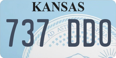 KS license plate 737DDO