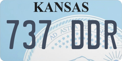 KS license plate 737DDR