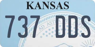KS license plate 737DDS