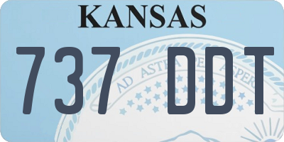 KS license plate 737DDT