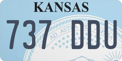 KS license plate 737DDU