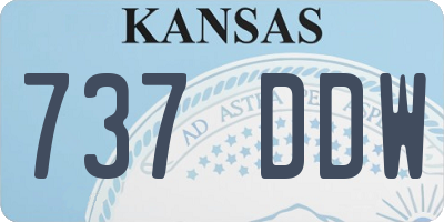 KS license plate 737DDW