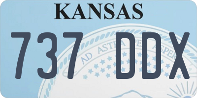 KS license plate 737DDX