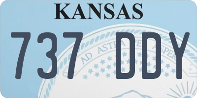 KS license plate 737DDY