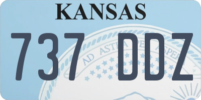 KS license plate 737DDZ