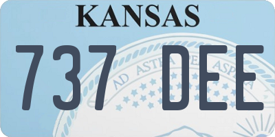 KS license plate 737DEE