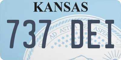 KS license plate 737DEI