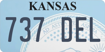 KS license plate 737DEL