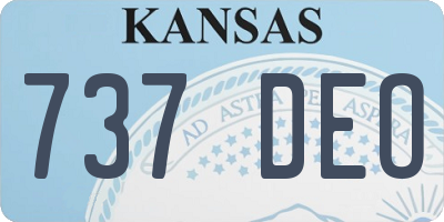 KS license plate 737DEO