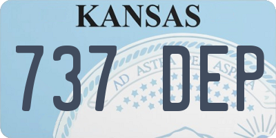 KS license plate 737DEP