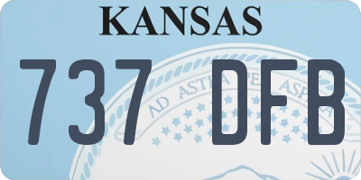 KS license plate 737DFB