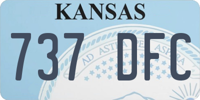 KS license plate 737DFC