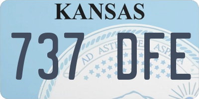 KS license plate 737DFE