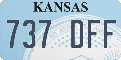 KS license plate 737DFF