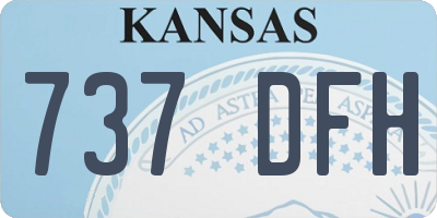 KS license plate 737DFH