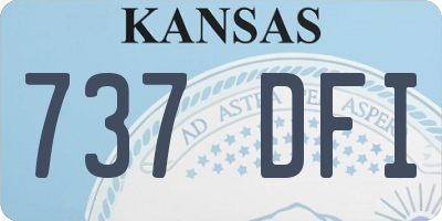 KS license plate 737DFI