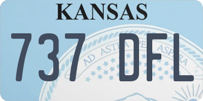 KS license plate 737DFL