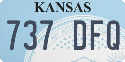 KS license plate 737DFQ