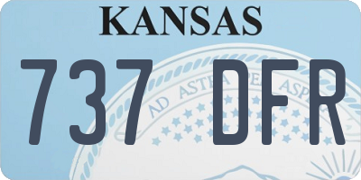 KS license plate 737DFR