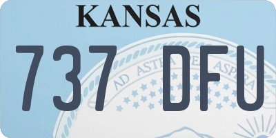 KS license plate 737DFU