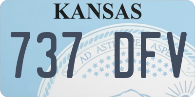 KS license plate 737DFV