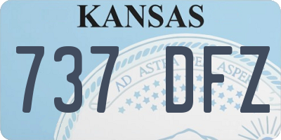 KS license plate 737DFZ