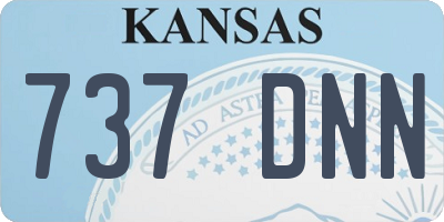 KS license plate 737DNN