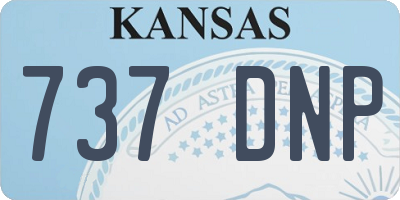 KS license plate 737DNP
