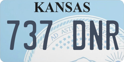 KS license plate 737DNR