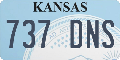 KS license plate 737DNS