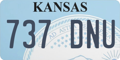 KS license plate 737DNU