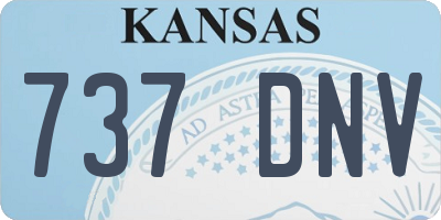 KS license plate 737DNV