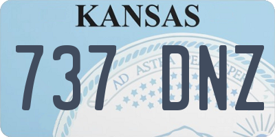 KS license plate 737DNZ