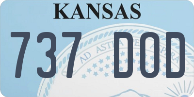 KS license plate 737DOD
