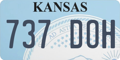 KS license plate 737DOH