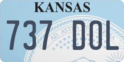 KS license plate 737DOL