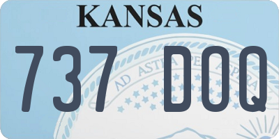 KS license plate 737DOQ